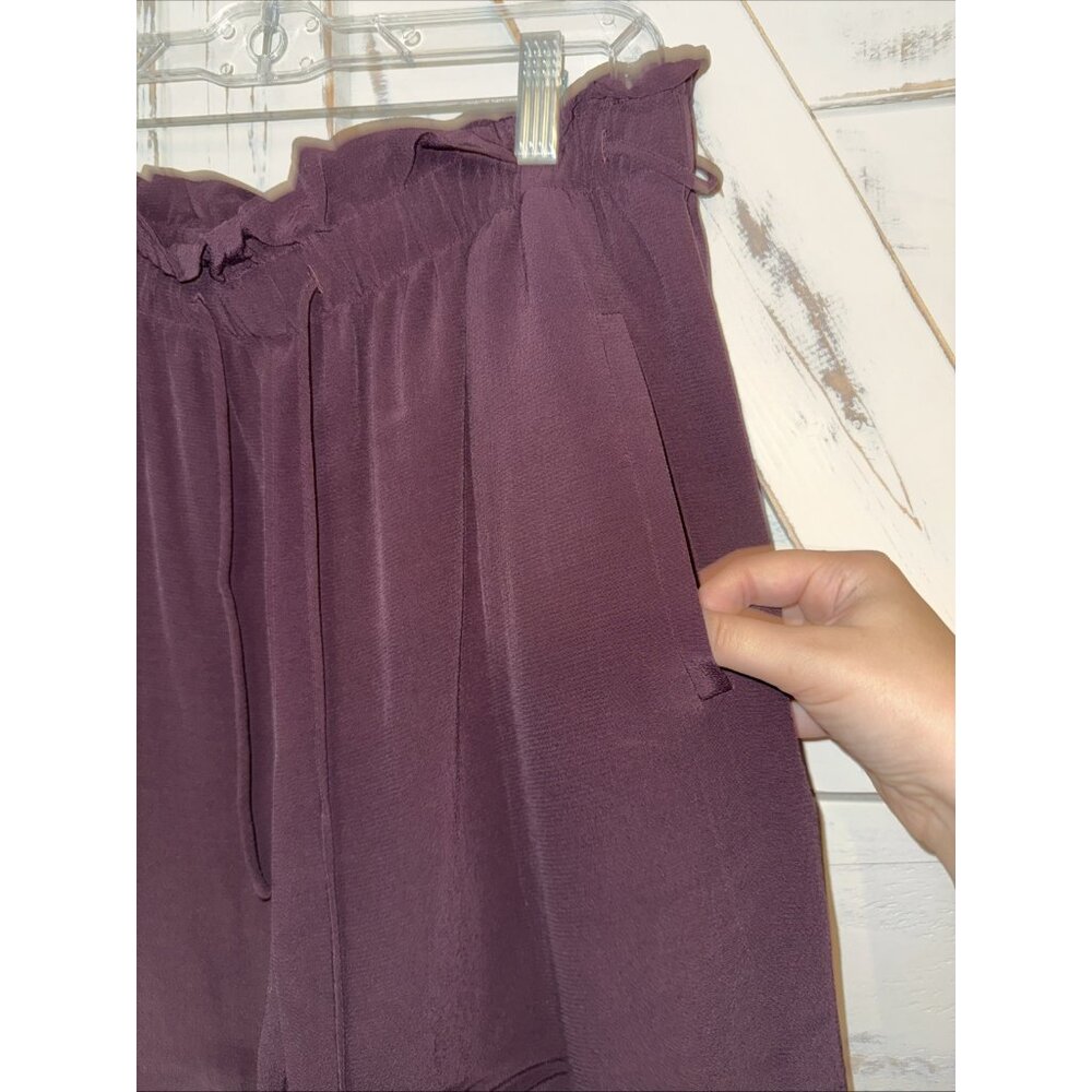 Eileen Fisher Casis Straight Pants Womens Small Purple Elastic Waist Ankle - Picture 6 of 11